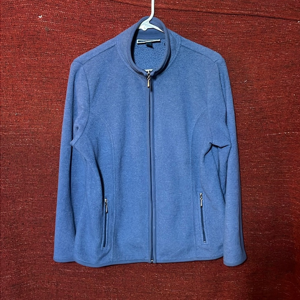 Karen Scott Full Zip Jacket. Light Blue women’s medium